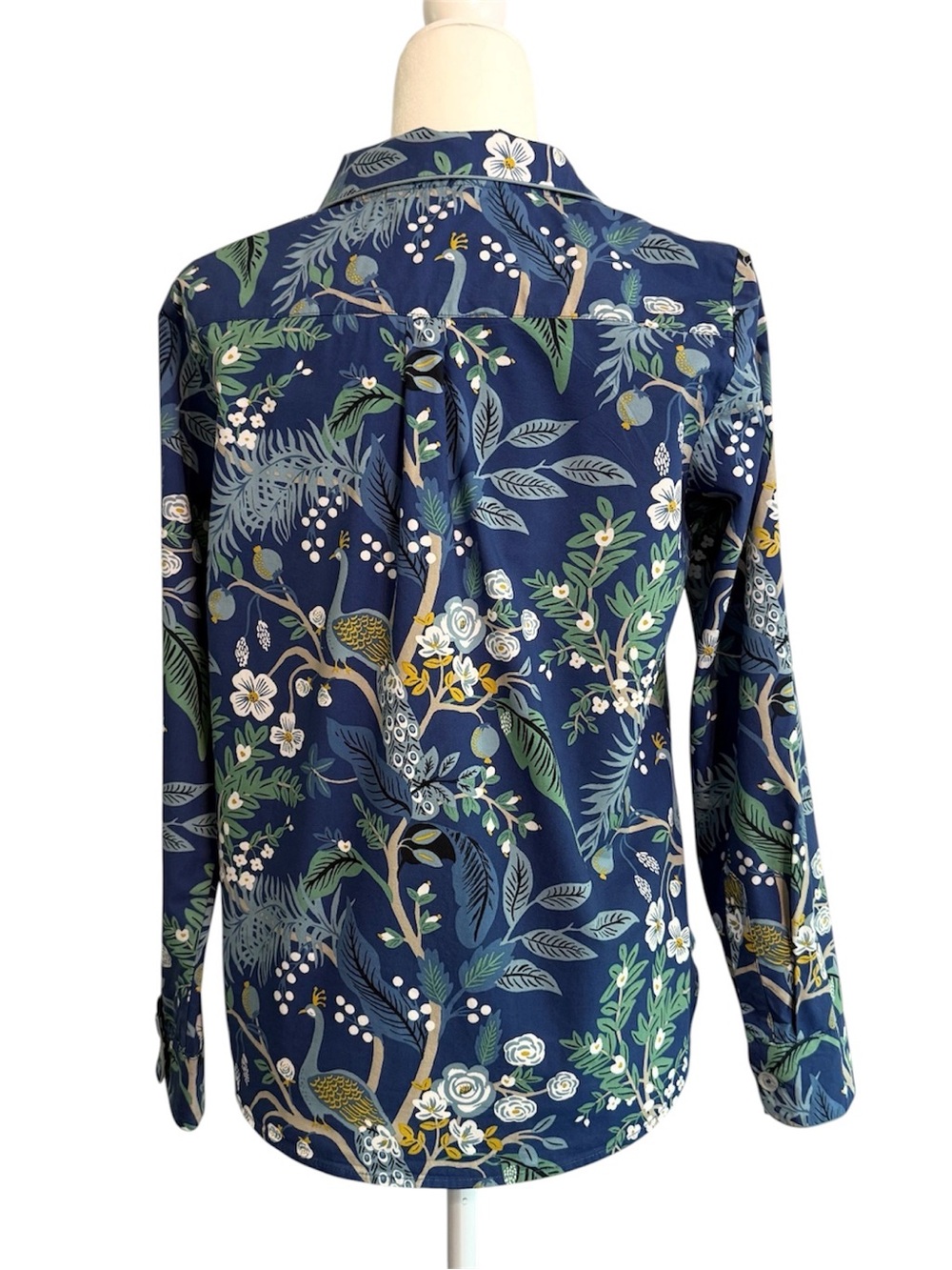 Paper Rifle Company x The Company Store Blue Floral Long-Sleeve Pajama Set Small - Picture 4 of 16